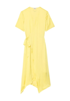 Zadig&Voltaire satin wrap dress - Yellow