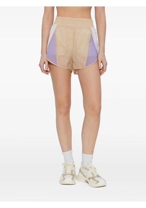 Ea7 Emporio Armani logo-patch colour-block shorts - Neutrals