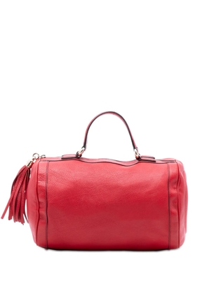 Gucci Pre-Owned 2016-2026 Medium Pebbled Calfskin Soho Boston Bag satchel - Red