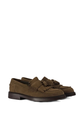 Doucal's tassel-detail suede loafers - Green