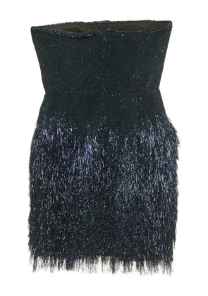 Roberto Cavalli lurex sequin strapless mini dress - Blue