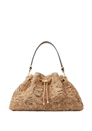 Jimmy Choo floral Bon Bon bucket bag - Neutrals