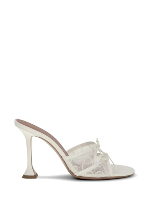 Amina Muaddi Eleonora lace-detail sandals - White