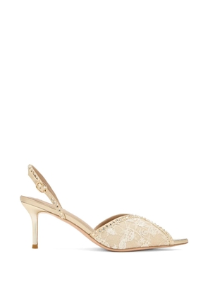 NICOLI Nymeria lace embellished pumps - Neutrals