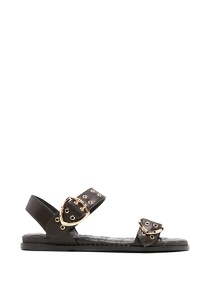 Blauer heart buckle leather sandals - Brown