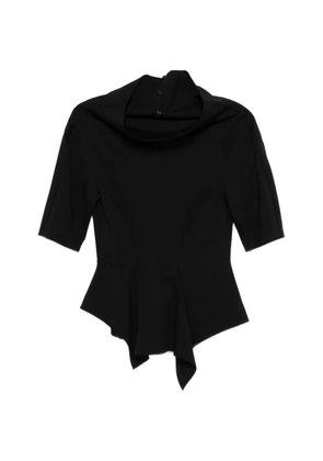 KHAITE Pippa cowl-neck blouse - Black