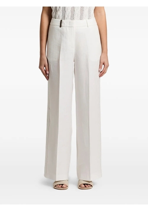 Peserico linen gabardine trousers - White