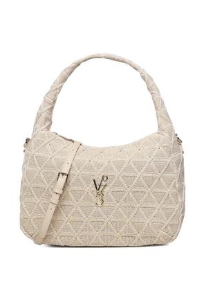 V°73 braided handle logo shoulder bag - Neutrals