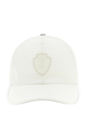 Brunello Cucinelli logo-patch cap - White