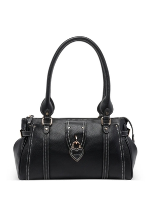 LIU JO heart-logo shoulder bag - Black