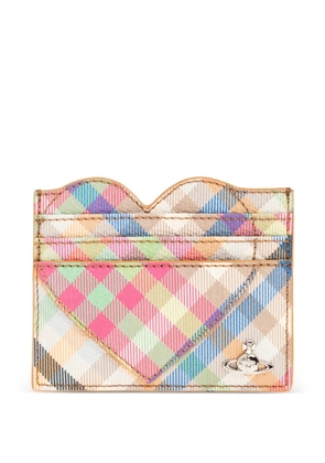 Vivienne Westwood heart-shape checked wallet - Neutrals