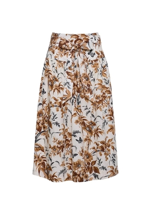 Cara Cara Jiya floral midi skirt - Neutrals