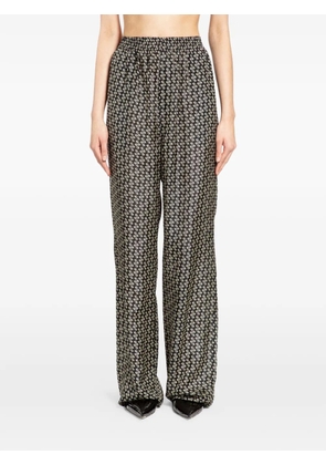 Petar Petrov printed wide-leg trousers - Black