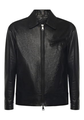 Giuliano Galiano Chicago zip-up leather jacket - Black