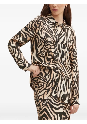 La Petite Française Chocolat animal-print button shirt - Neutrals