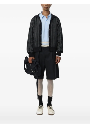 mfpen striped button-up cardigan - Black