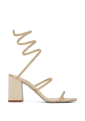 René Caovilla Cleo crystal-embellished spiral-strap sandals - Neutrals