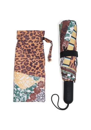 Bimba y Lola patchwork-print umbrella - Brown