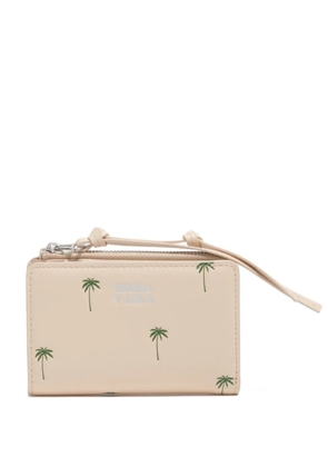 Bimba y Lola Palms zip leather wallet - Neutrals