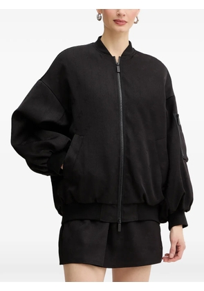 Armani Exchange ruffled bomber jacket - Black