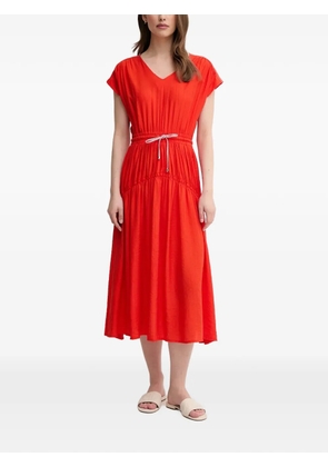 La Petite Française V-neck drawstring midi dress - Red