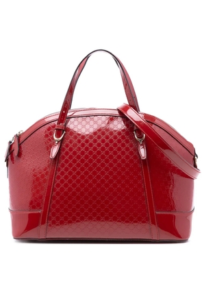 Gucci Pre-Owned 2016-2025 Large Microguccissima Patent Nice Dome satchel - Red