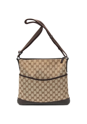 Gucci Pre-Owned Medium Messenger monogram-pattern shoulder bag - Neutrals