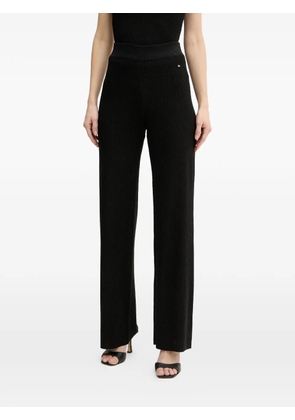 Armani Exchange ribbed flared trousers - Black