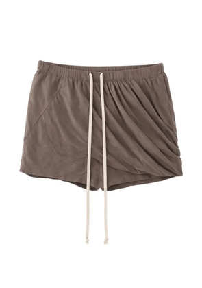 Rick Owens DRKSHDW Buds draped-detail shorts - Brown