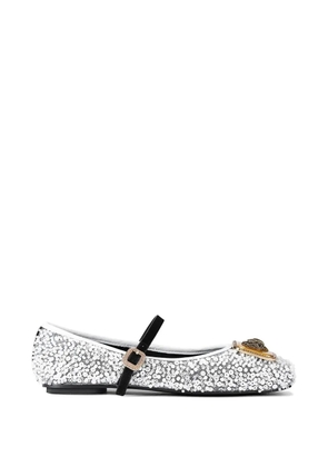Kurt Geiger London Pimlico sequin buckle ballet flats - Silver