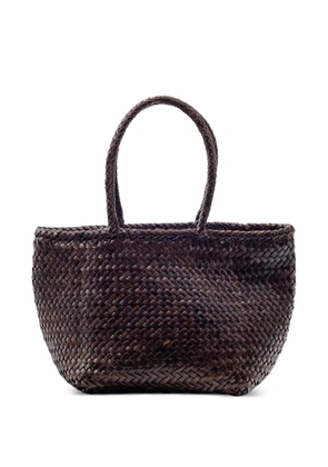 DRAGON DIFFUSION woven handle shoulder bag - Brown