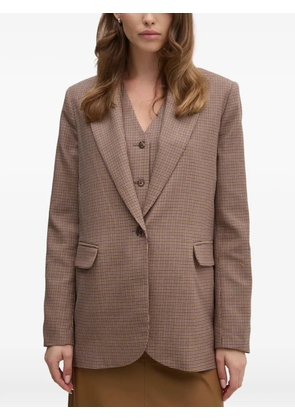 La Petite Française Vaillante houndstooth button blazer - Neutrals