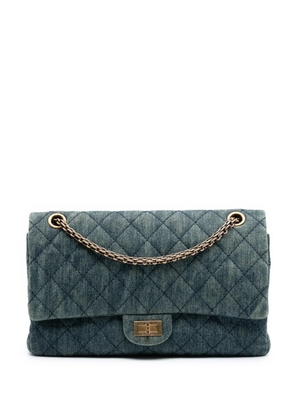 CHANEL Pre-Owned 2012 Quilted Denim Reissue 2.55 Double Flap 226 shoulder bag - Blue