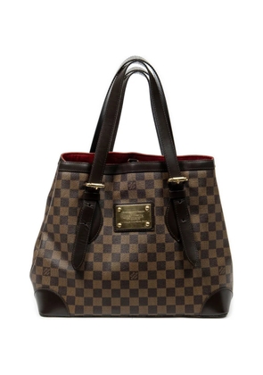 Louis Vuitton Pre-Owned 2010 MM Hampstead checked-pattern tote bag - Brown