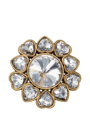 Kurt Geiger London heart-crystal ring - Gold