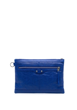 Balenciaga Pre-Owned 2014-2017 Lambskin Motocross Classic Clip M clutch bag - Blue