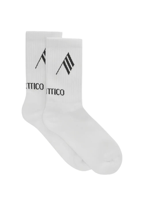 The Attico logo cotton socks - White