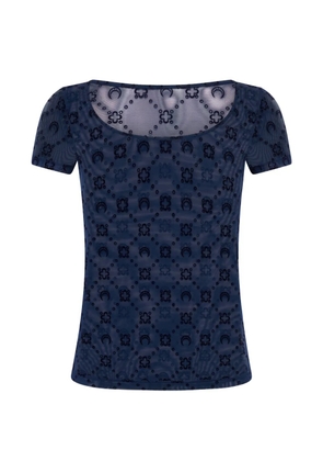 Marine Serre Moonogram mesh T-shirt - Blue