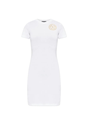 Versace Jeans Couture short-sleeve logo dress - White