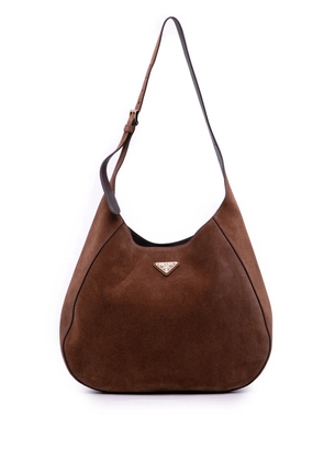 Prada Pre-Owned 2013-2025 Large Suede shoulder bag - Brown