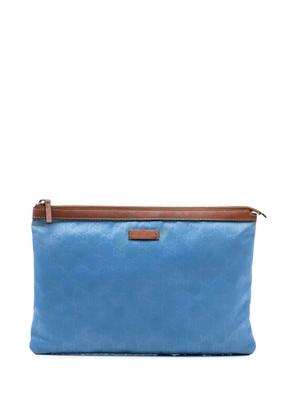 Gucci Pre-Owned 2000-2015 GG Nylon Top Zip clutch bag - Blue