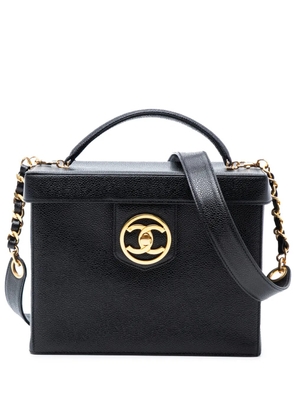 CHANEL Pre-Owned 1994-1996 CC Caviar Vanity Box Case satchel - Black