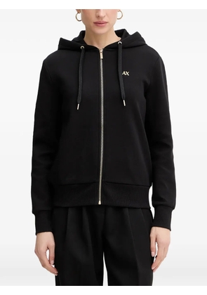 Armani Exchange zip-up hoodie - Black