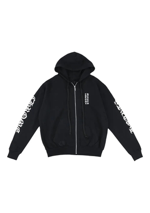 Chrome Hearts logo-print zip-up hoodie - Black