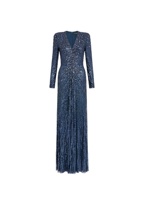 Jenny Packham Eve beaded dress - Blue