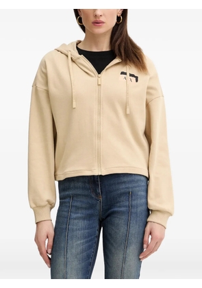Armani Exchange logo zip hoodie - Neutrals