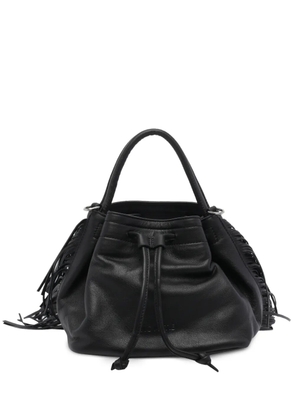 Vic Matie Travel tassel drawstring bucket bag - Black