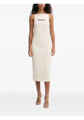 Patrizia Pepe cutout midi dress - Neutrals