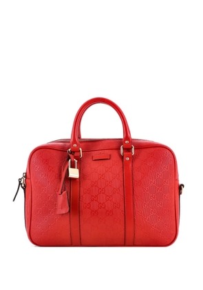 Gucci Pre-Owned Signature Convertible Briefcase Guccissima Leather Medium business bag - Red