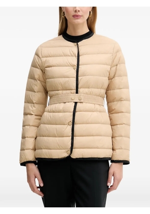 Armani Exchange quilted belted jacket - Neutrals